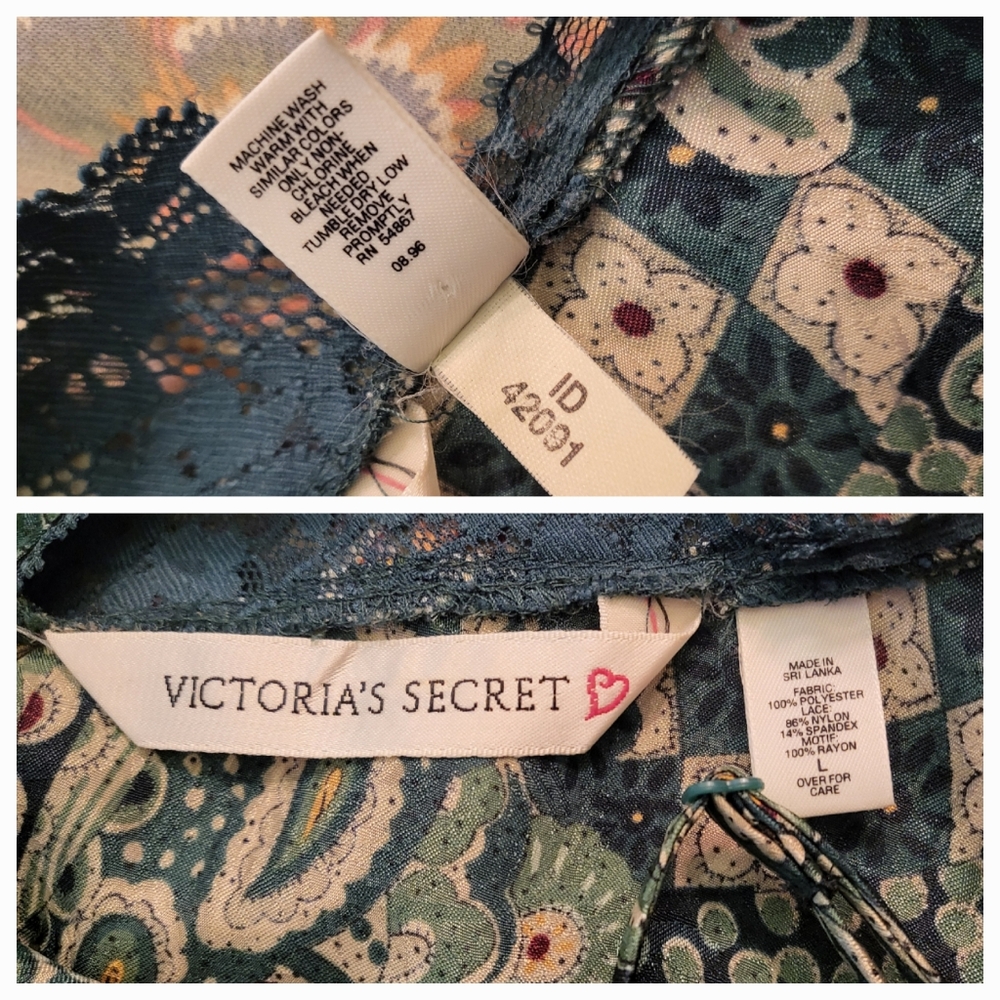 Forest Green paisley lace slip - Picture 8 of 8